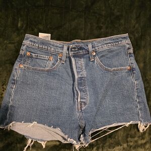 Signature by Levi Strauss Distressed Blue Jean Shorts